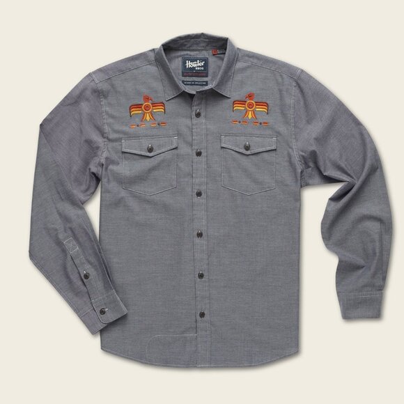 Howler Brothers Studio 6A Collection Sheridan Shirt in Pilot Bird Size Medium - Picture 1 of 5